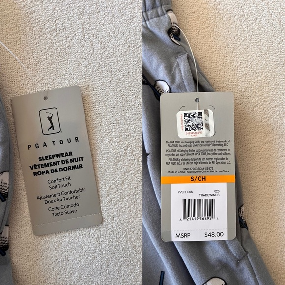 NWT PGA Tour Men’s Golf Pyjama Pants S Comfort Fit - Picture 4 of 9